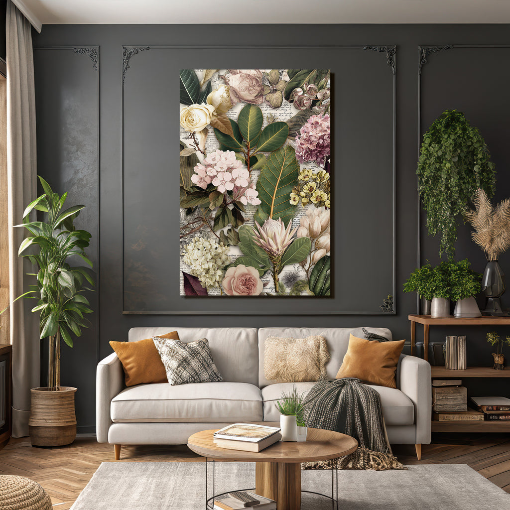 Blumen Und Blatter Collage Vintage Botanische Drucke