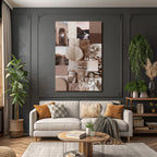 Erdige Texturen Materialien Collage Moodboard