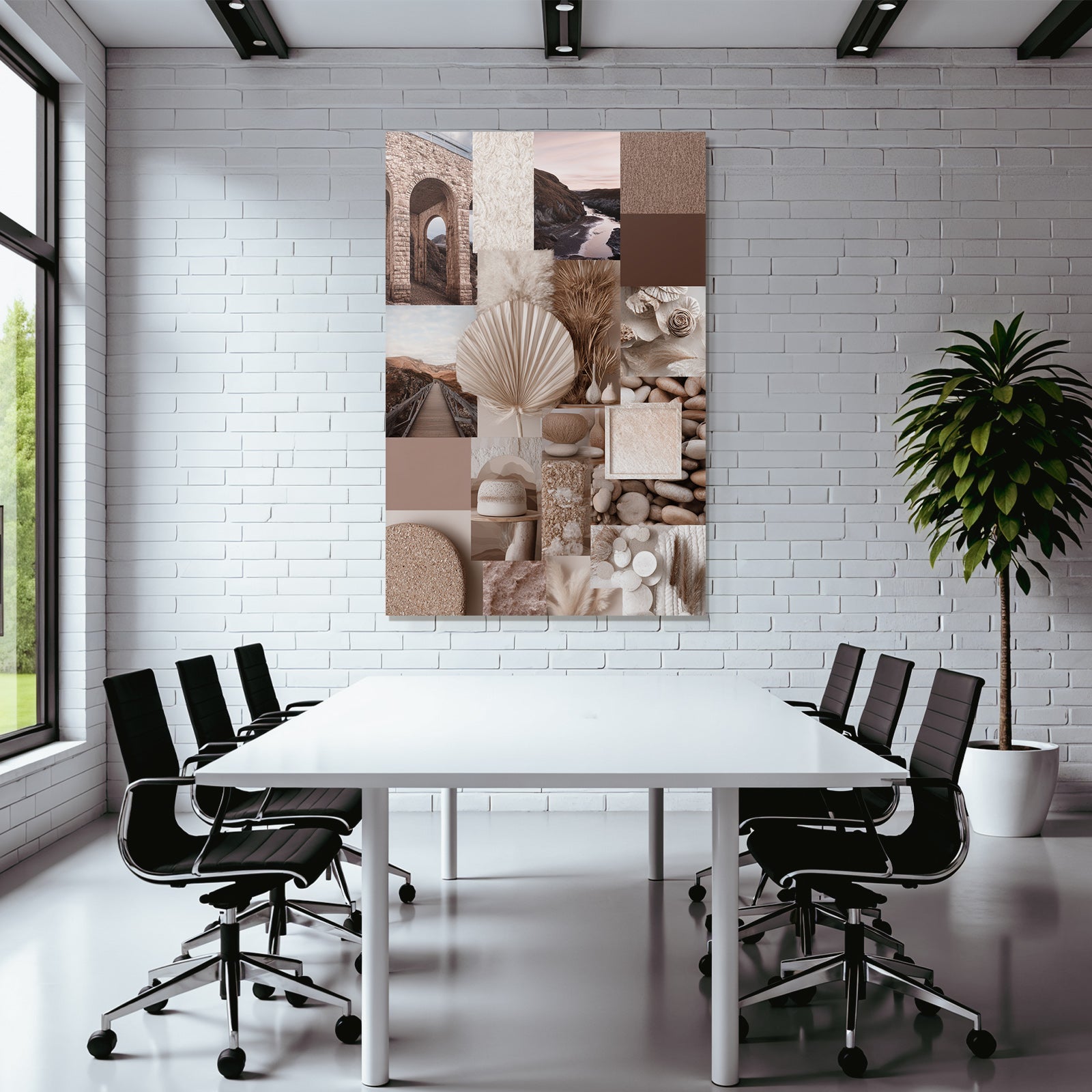 Erdige Texturen Materialien Collage Moodboard