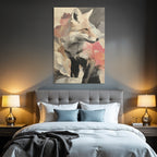 Fox Mit Blumen Artistische Darstellung