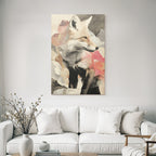Fox Mit Blumen Artistische Darstellung