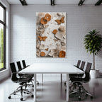 Getrocknete Blumen Butterflys Texturiertes Papier Warme Tonpalette