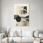 Creative Collage Geometric Shapes Nature Abstraction Vintage Style