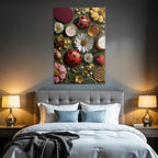 Kunstvolles Arrangement Blumen Erdbeeren Kaefer Glaeser Dekoration Gruen