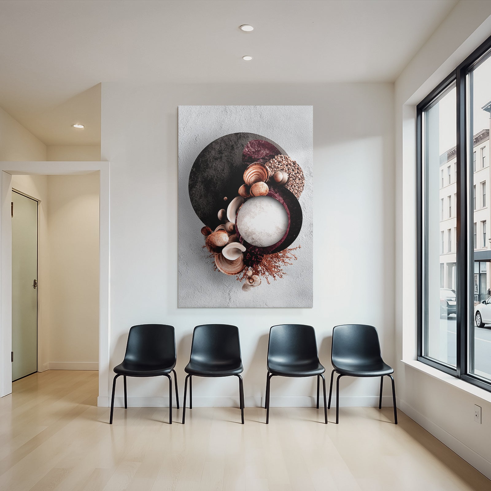 Natuerliche Elemente Kreative Anordnung Moderner Design Aesthetik