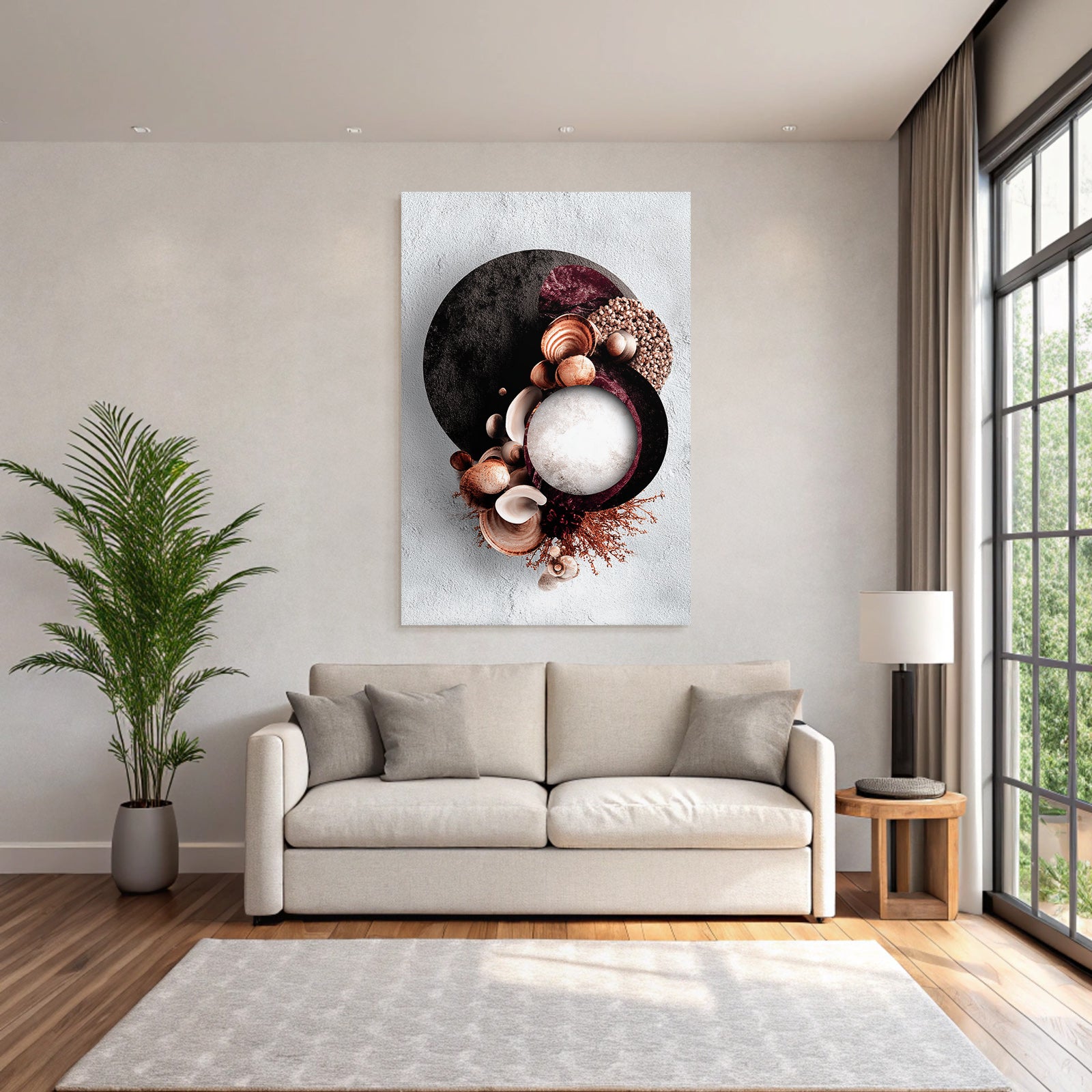 Natuerliche Elemente Kreative Anordnung Moderner Design Aesthetik