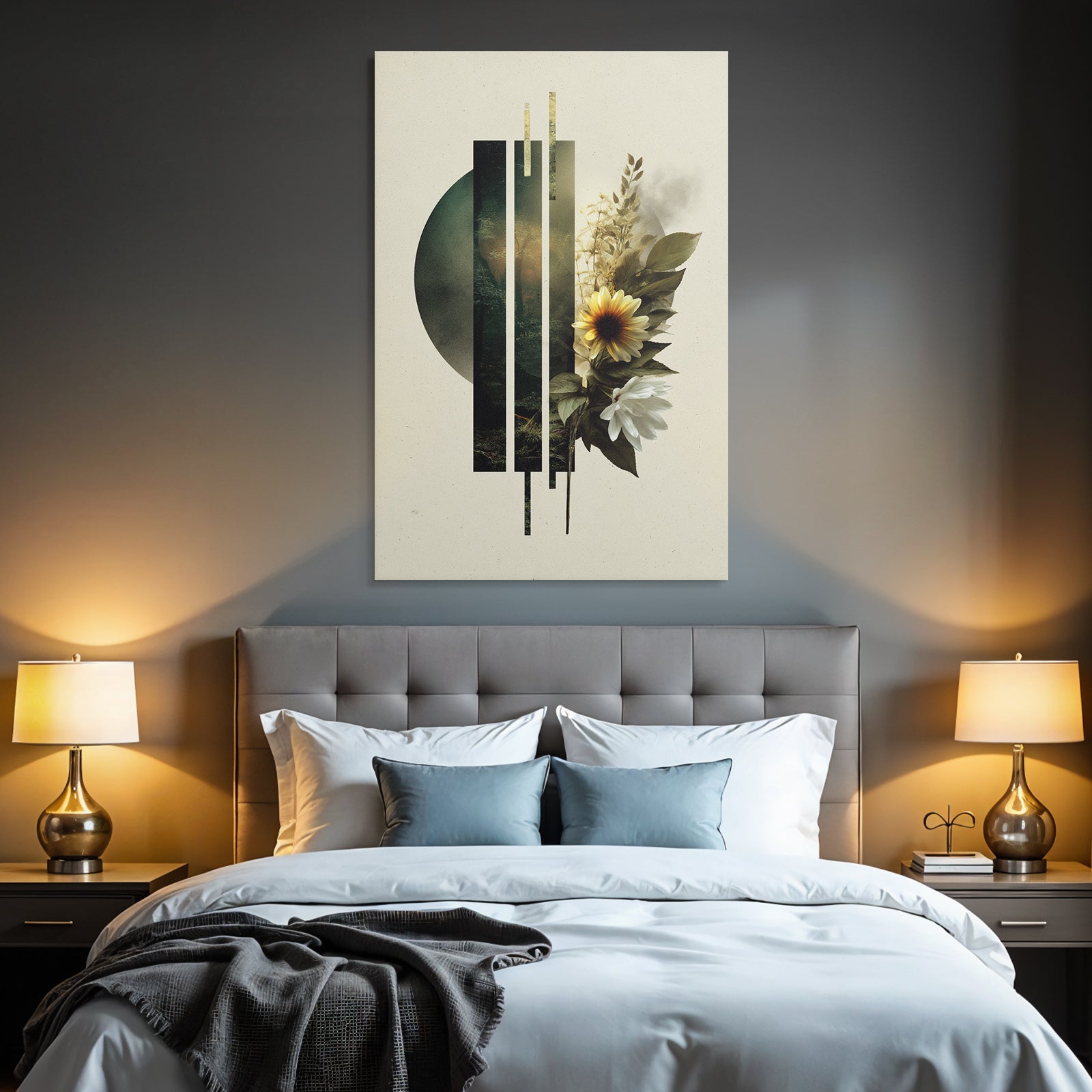 Nature Geometric Harmony Muted Tones Blossoms Foliage