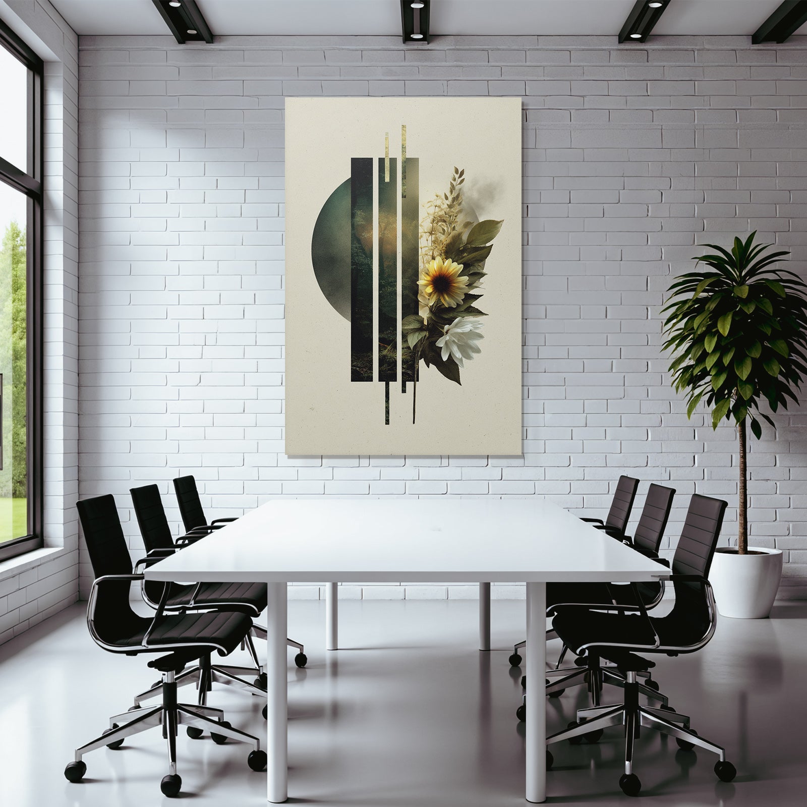 Nature Geometric Harmony Muted Tones Blossoms Foliage