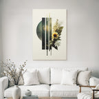 Nature Geometric Harmony Muted Tones Blossoms Foliage