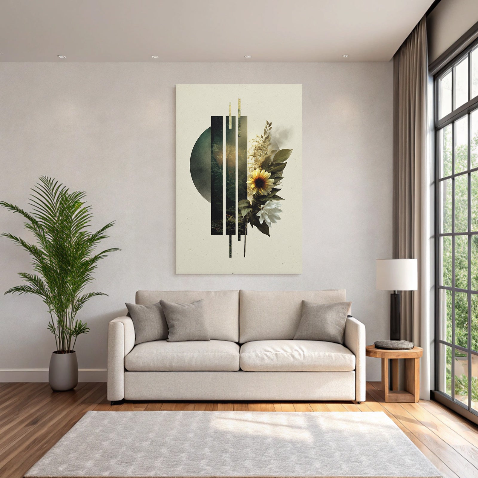 Nature Geometric Harmony Muted Tones Blossoms Foliage