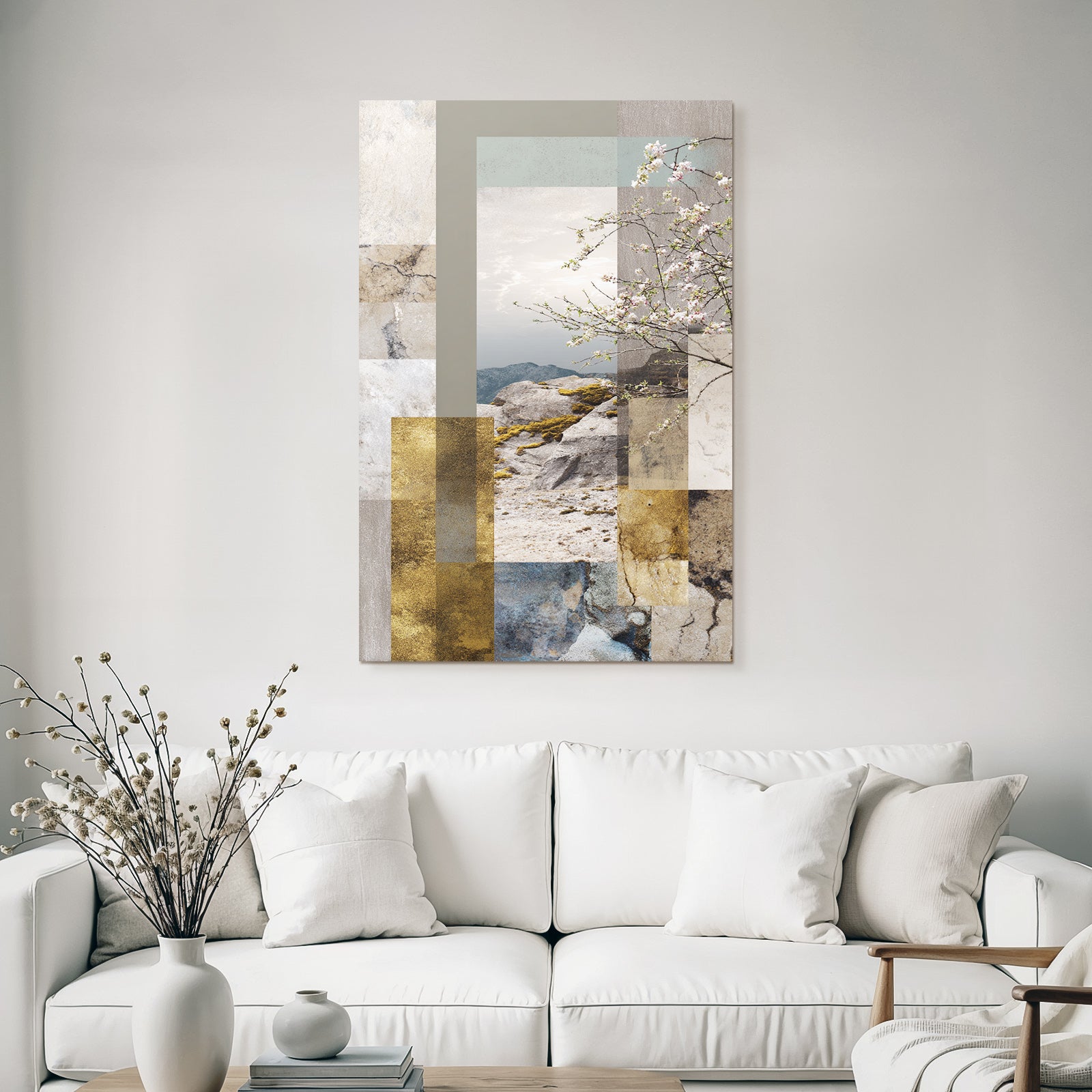 Naturlandschaft Muster Texturegeometrisch Erdtoene Metallisch