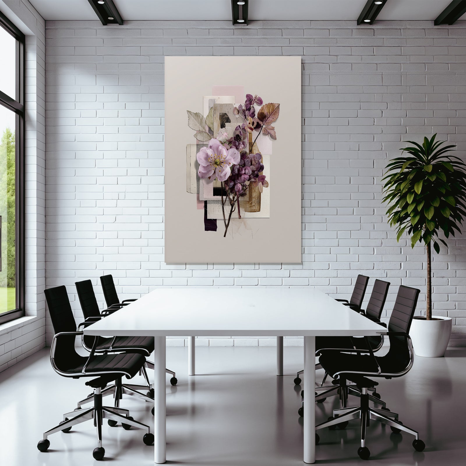 Pressed Blumen Blatt Collage Digitale Texturen