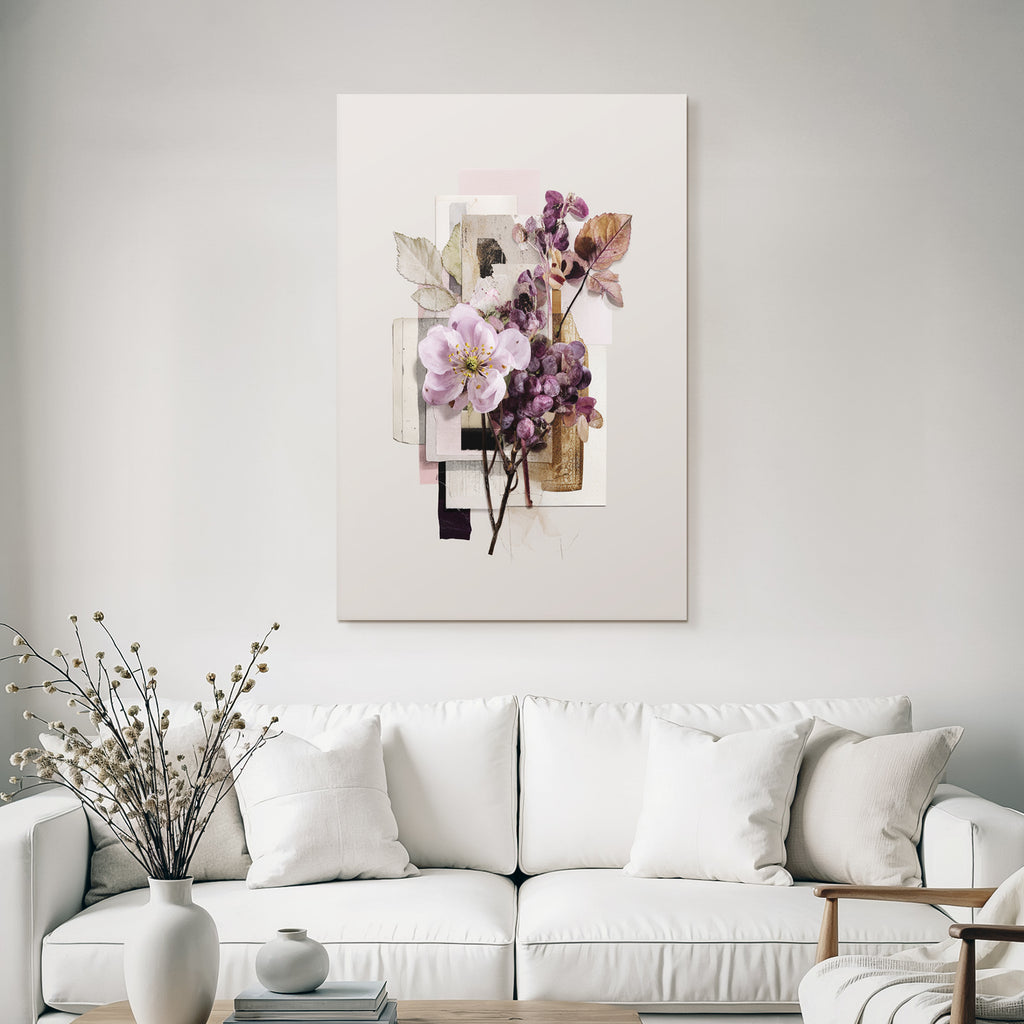 Pressed Blumen Blatt Collage Digitale Texturen