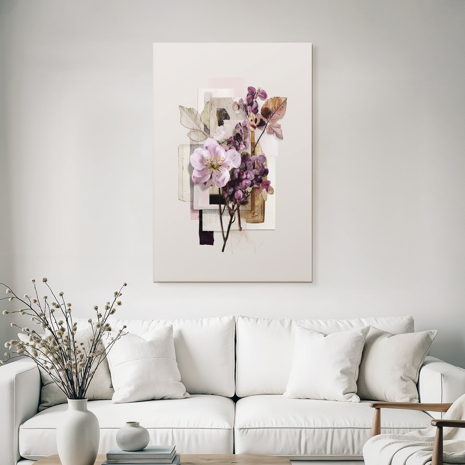 Pressed Blumen Blatt Collage Digitale Texturen