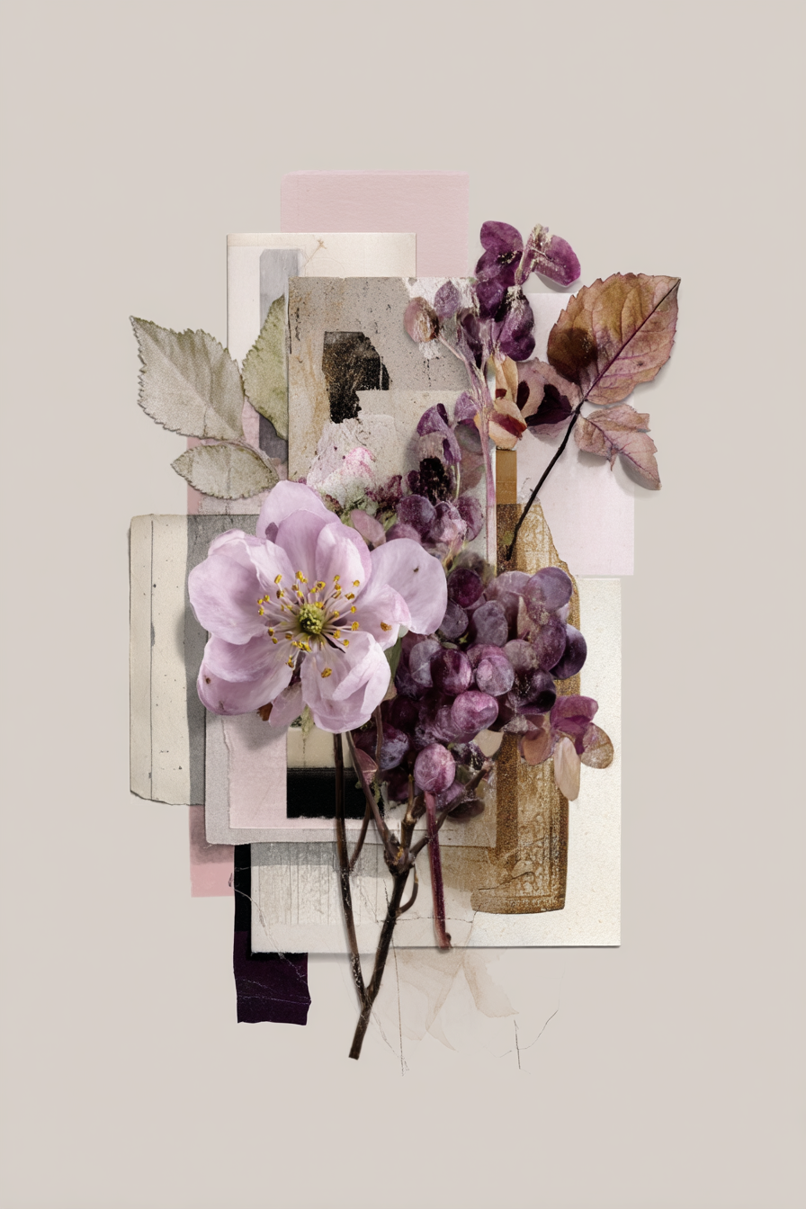 Pressed Blumen Blatt Collage Digitale Texturen | Collagen | Kunstgattungen