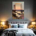 Ruhige Landschaft Modern Mit Geometrischen Formen