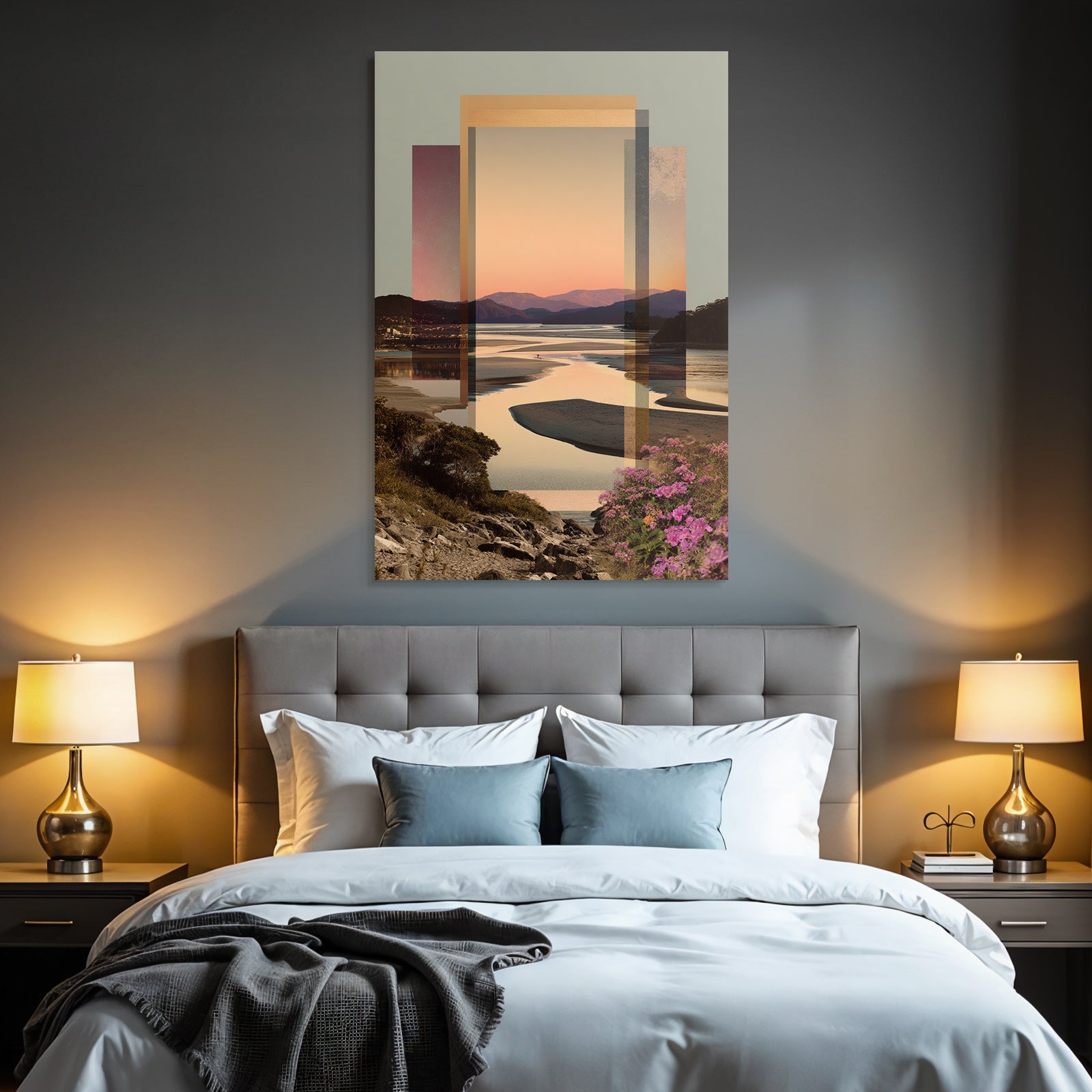 Ruhige Landschaft Modern Mit Geometrischen Formen