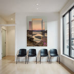 Ruhige Landschaft Modern Mit Geometrischen Formen