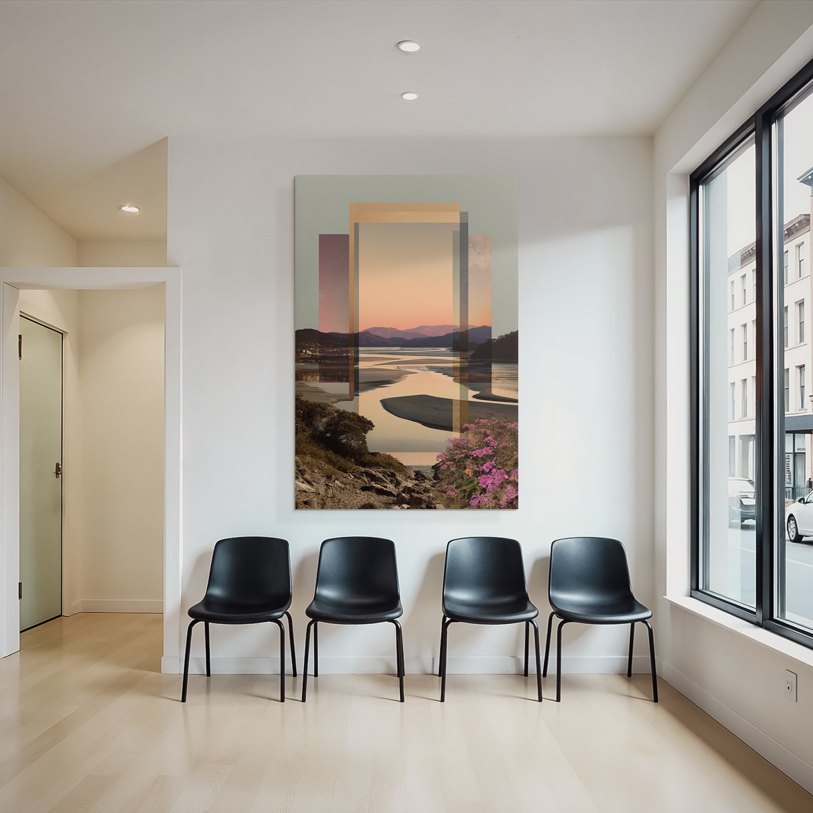 Ruhige Landschaft Modern Mit Geometrischen Formen