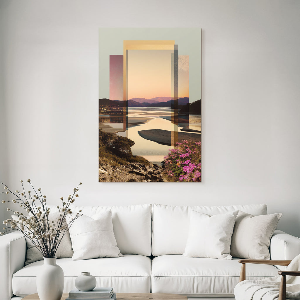 Ruhige Landschaft Modern Mit Geometrischen Formen