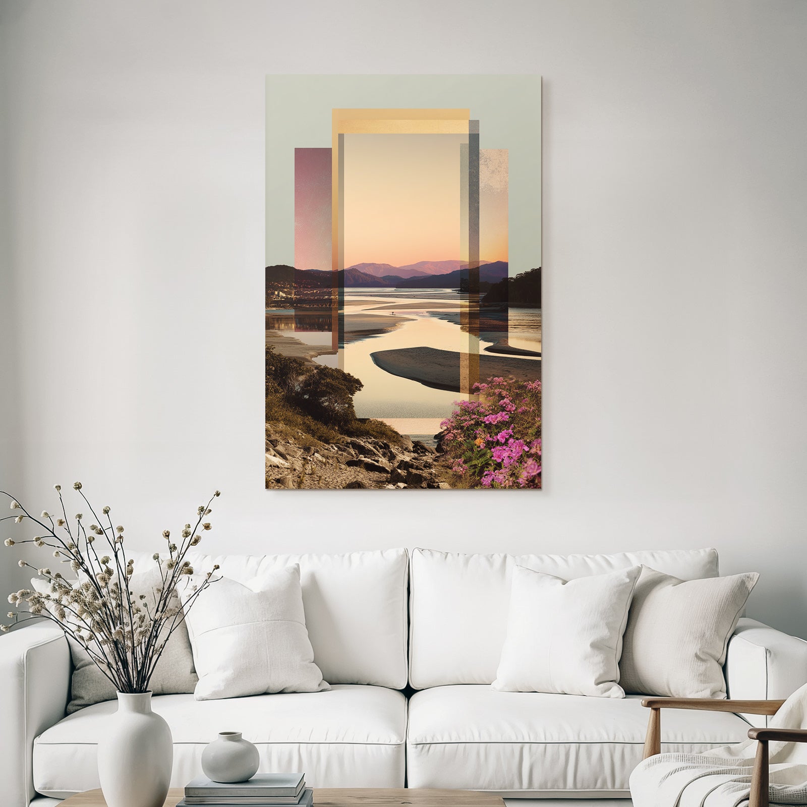 Ruhige Landschaft Modern Mit Geometrischen Formen