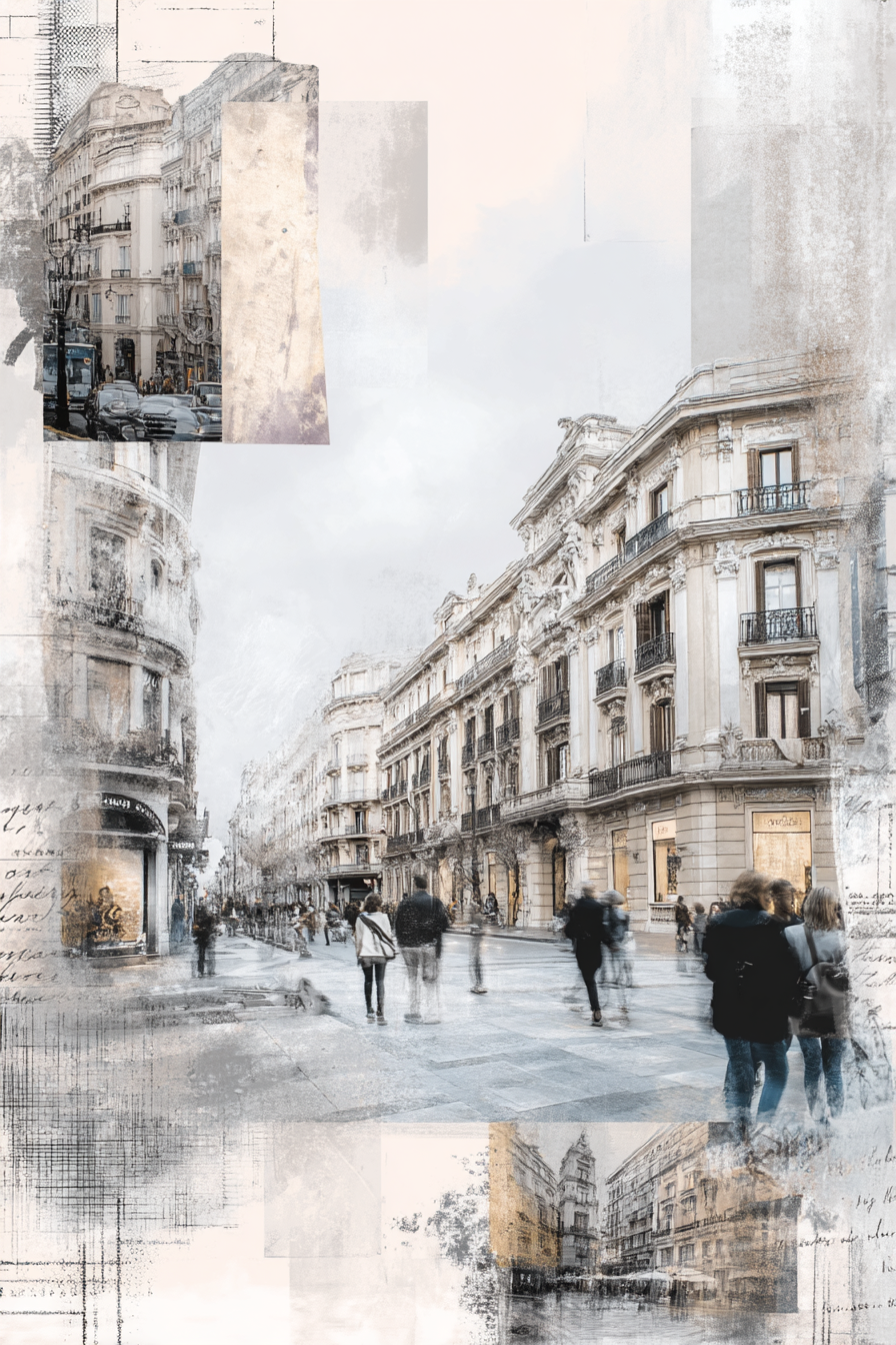 Stadt Szenen Digitale Kunst Collage Urbane Atmosphaere | Collagen | Kunstgattungen
