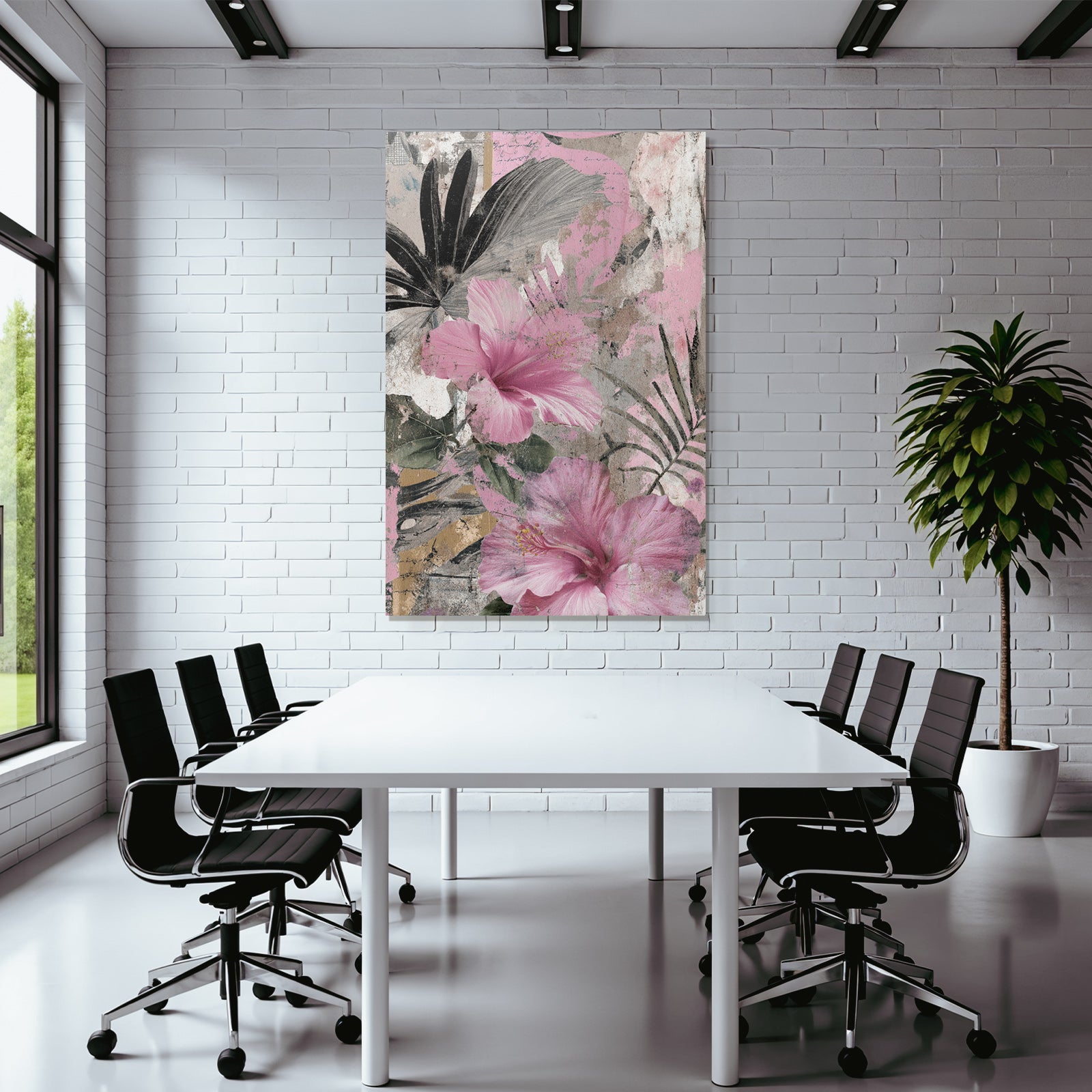 Tropische Blumen Hibiskus Design Mit Gold Schwarz Und Gruen