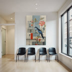 Vogel Blume Architektur Abstrakte Komposition