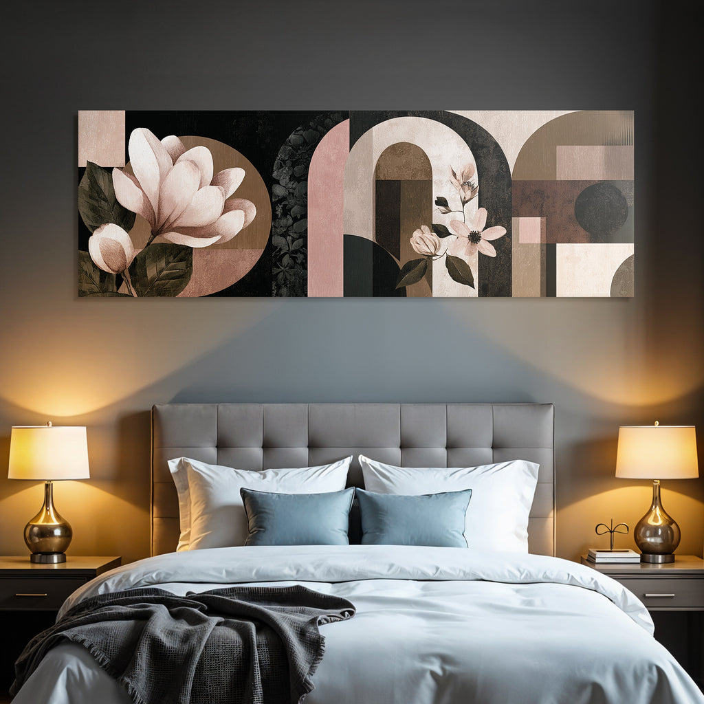 Abstract Florale Geometrische Kunst Magnolien