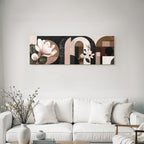 Abstract Florale Geometrische Kunst Magnolien