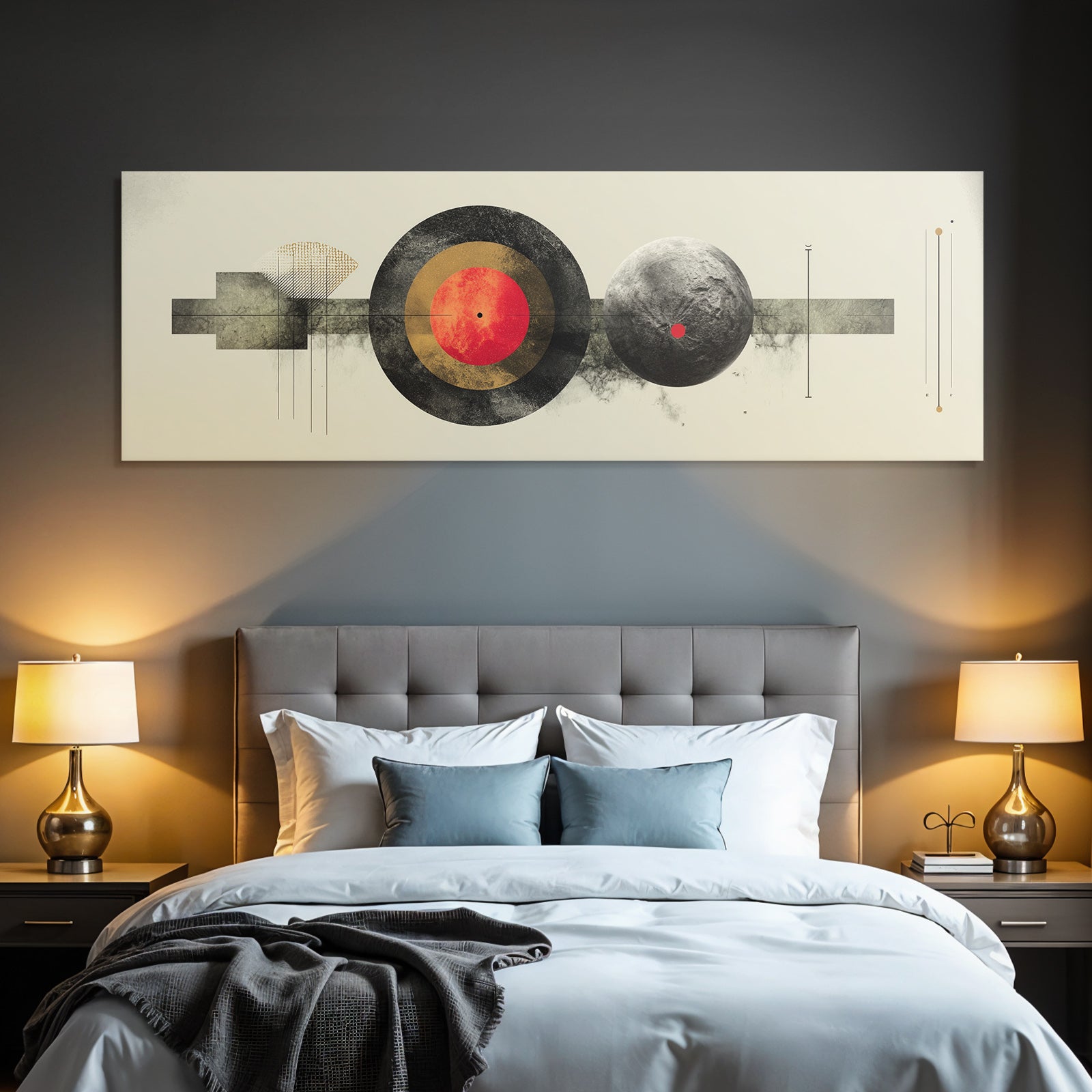 Abstrakte Kunst Geometrische Formen Kreisfoermig Cosmisches Thema