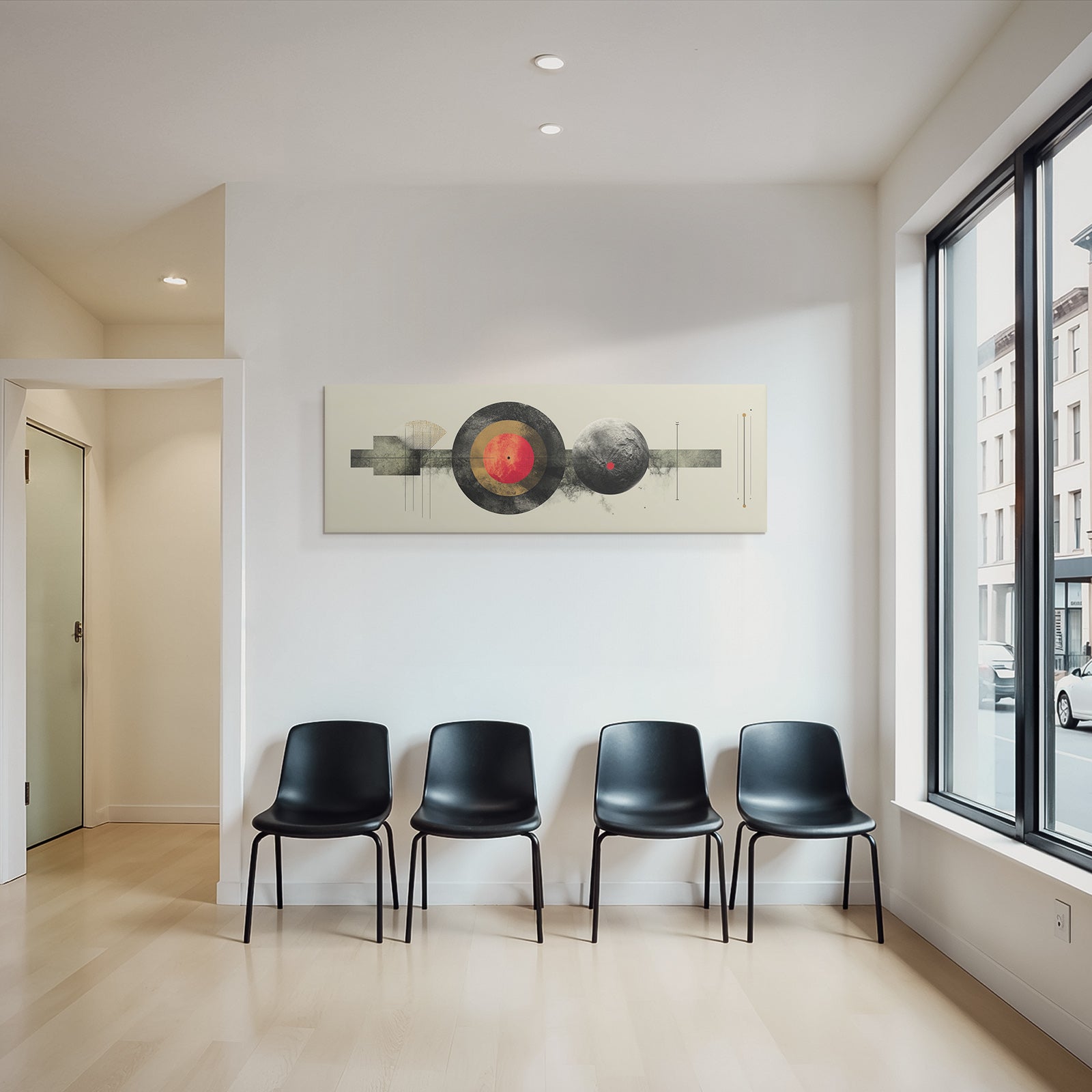 Abstrakte Kunst Geometrische Formen Kreisfoermig Cosmisches Thema