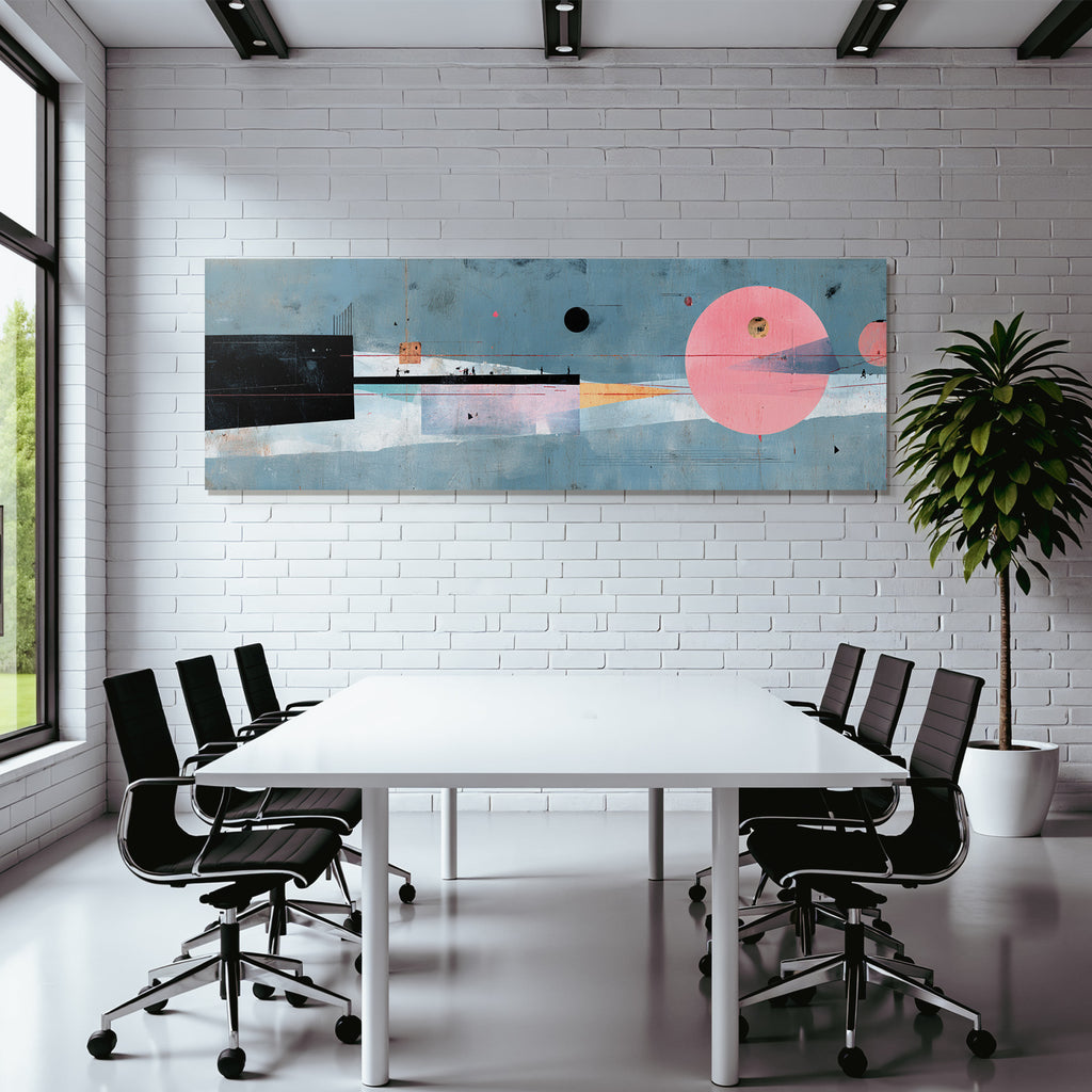 Abstrakte Minimalistische Gestaltung Mit Geometrischen Formen