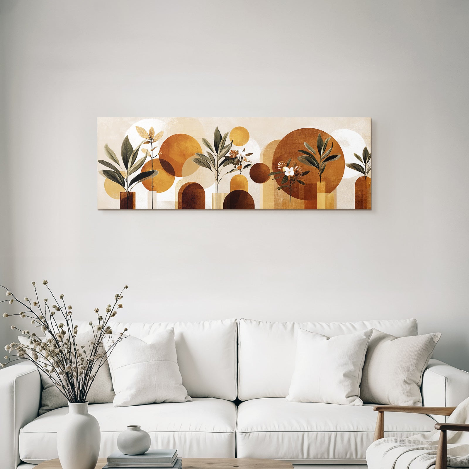 Abstrakte Pflanzen Geometrische Formen Modern Minimalistisch
