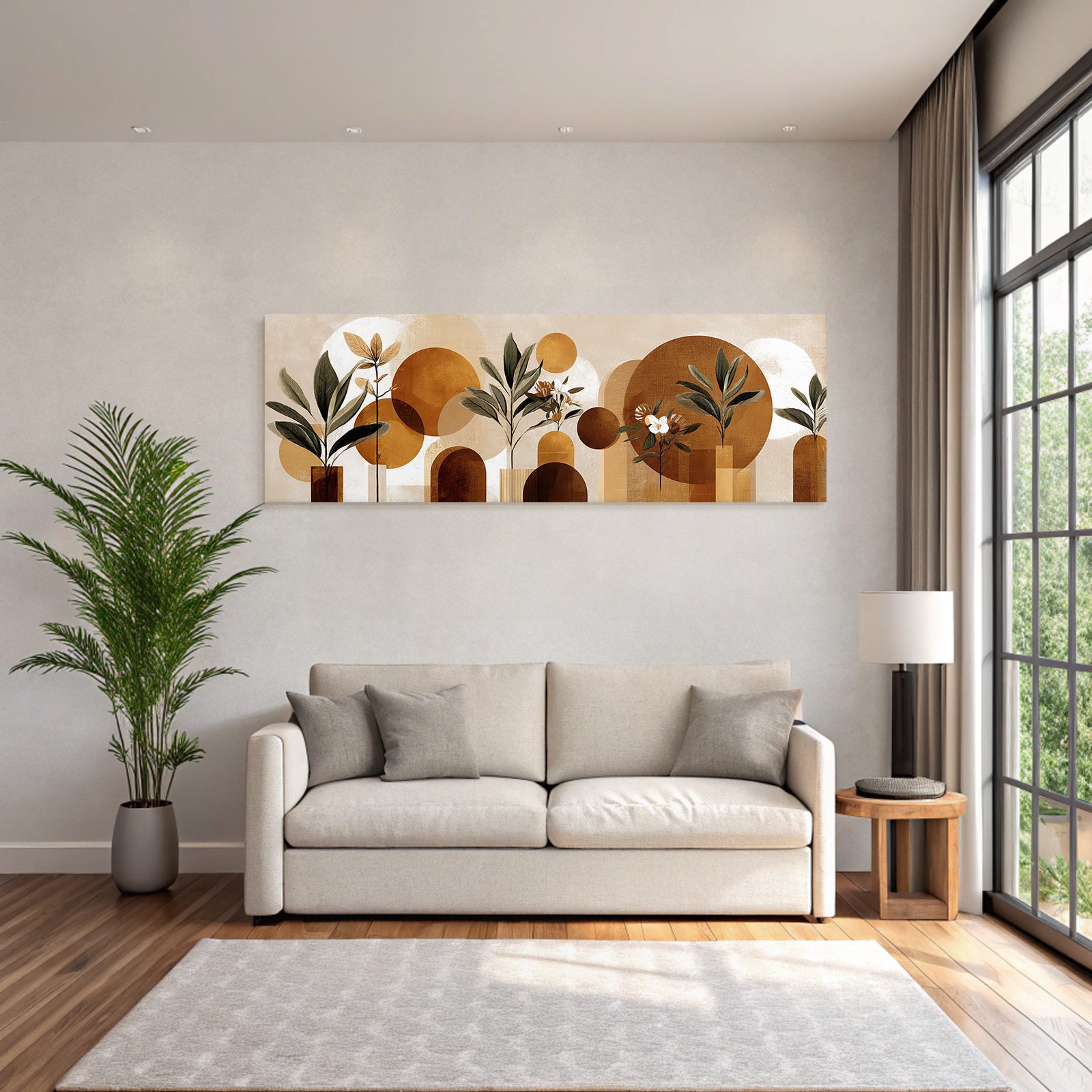 Abstrakte Pflanzen Geometrische Formen Modern Minimalistisch