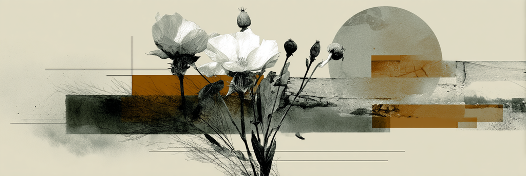 Blumen In Abstrakter Gestaltung Moderne Aesthetik | Collagen | Kunstgattungen