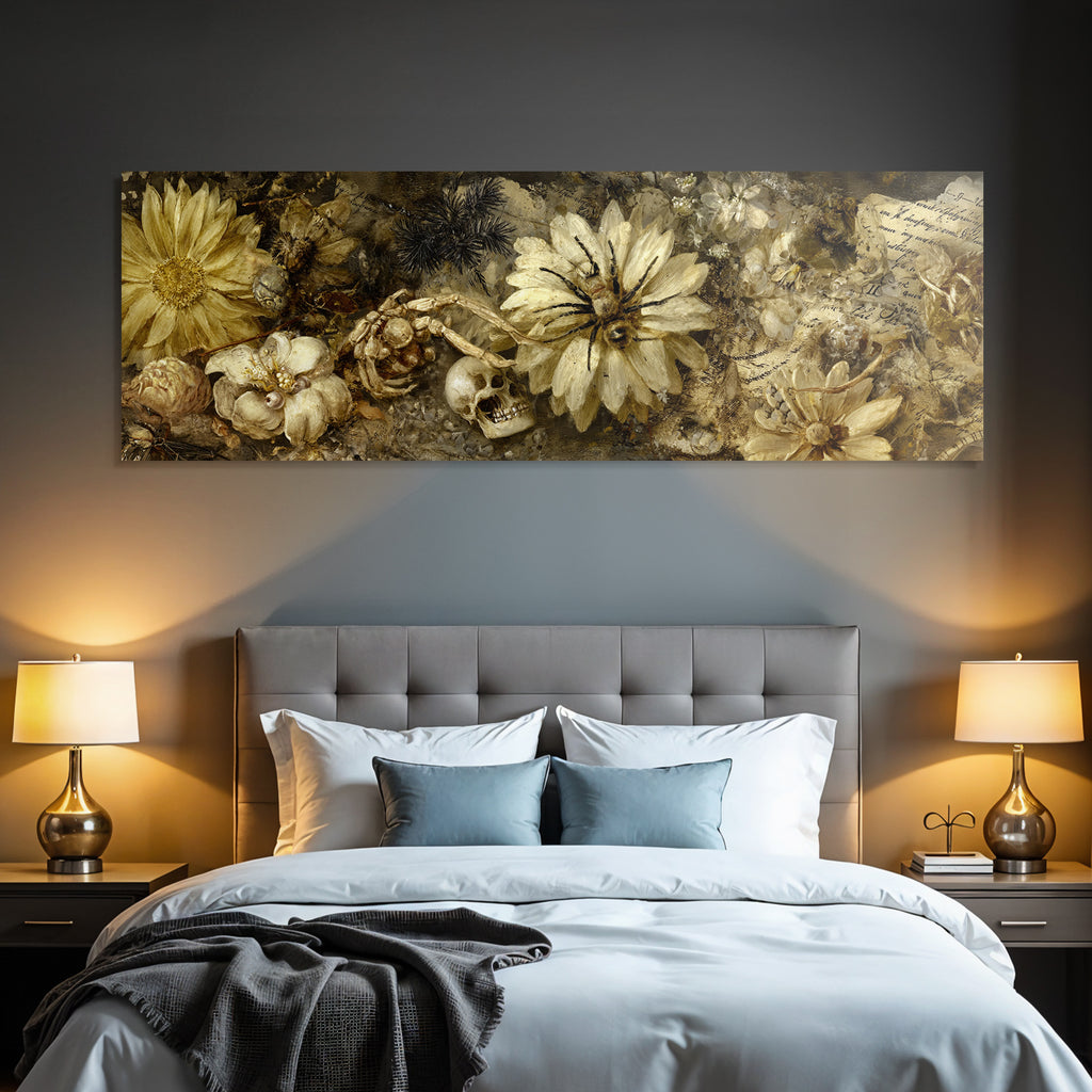 Blumen Insekten Schaedel Stillleben Vanitas Kunst