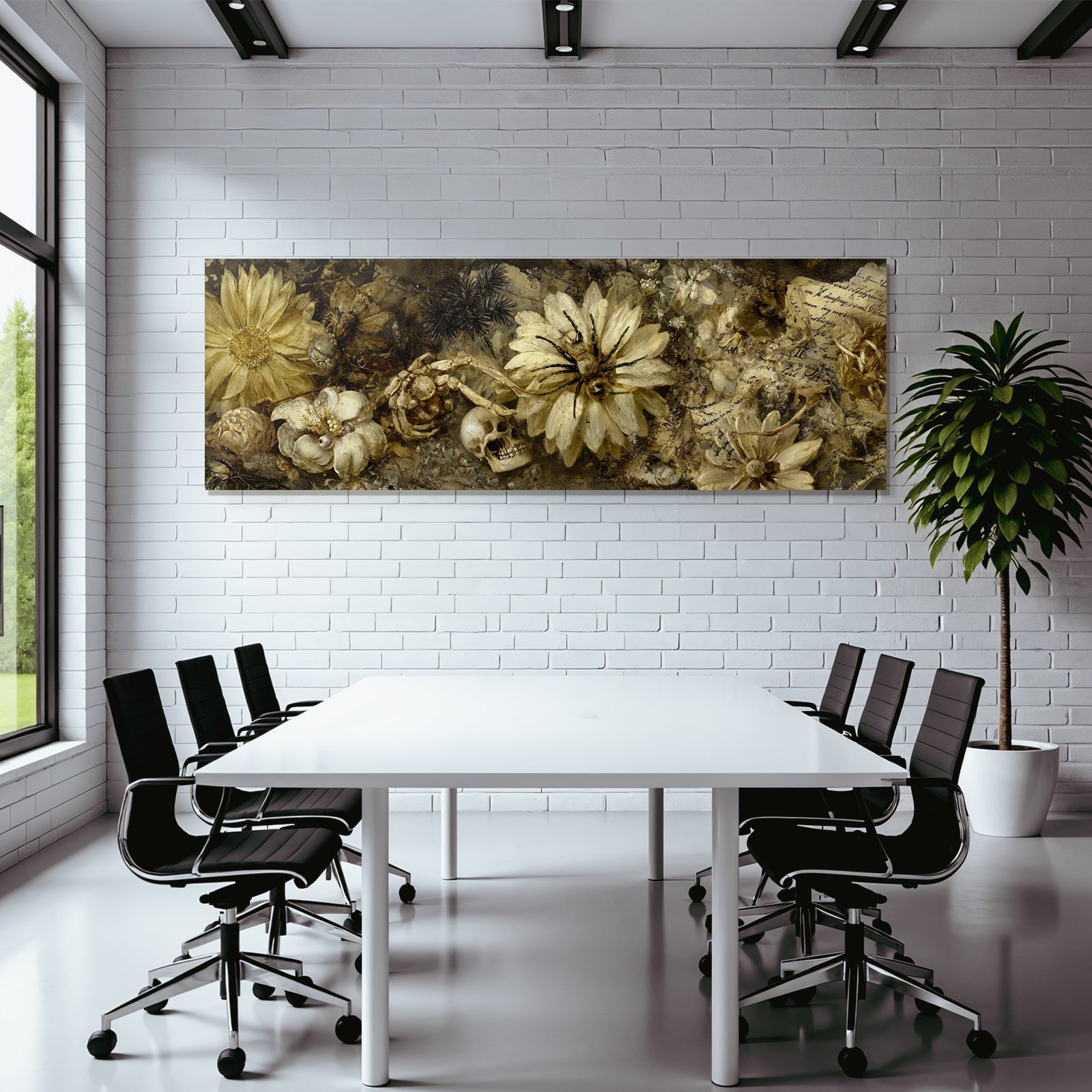 Blumen Insekten Schaedel Stillleben Vanitas Kunst