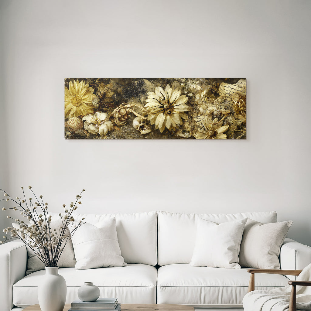 Blumen Insekten Schaedel Stillleben Vanitas Kunst
