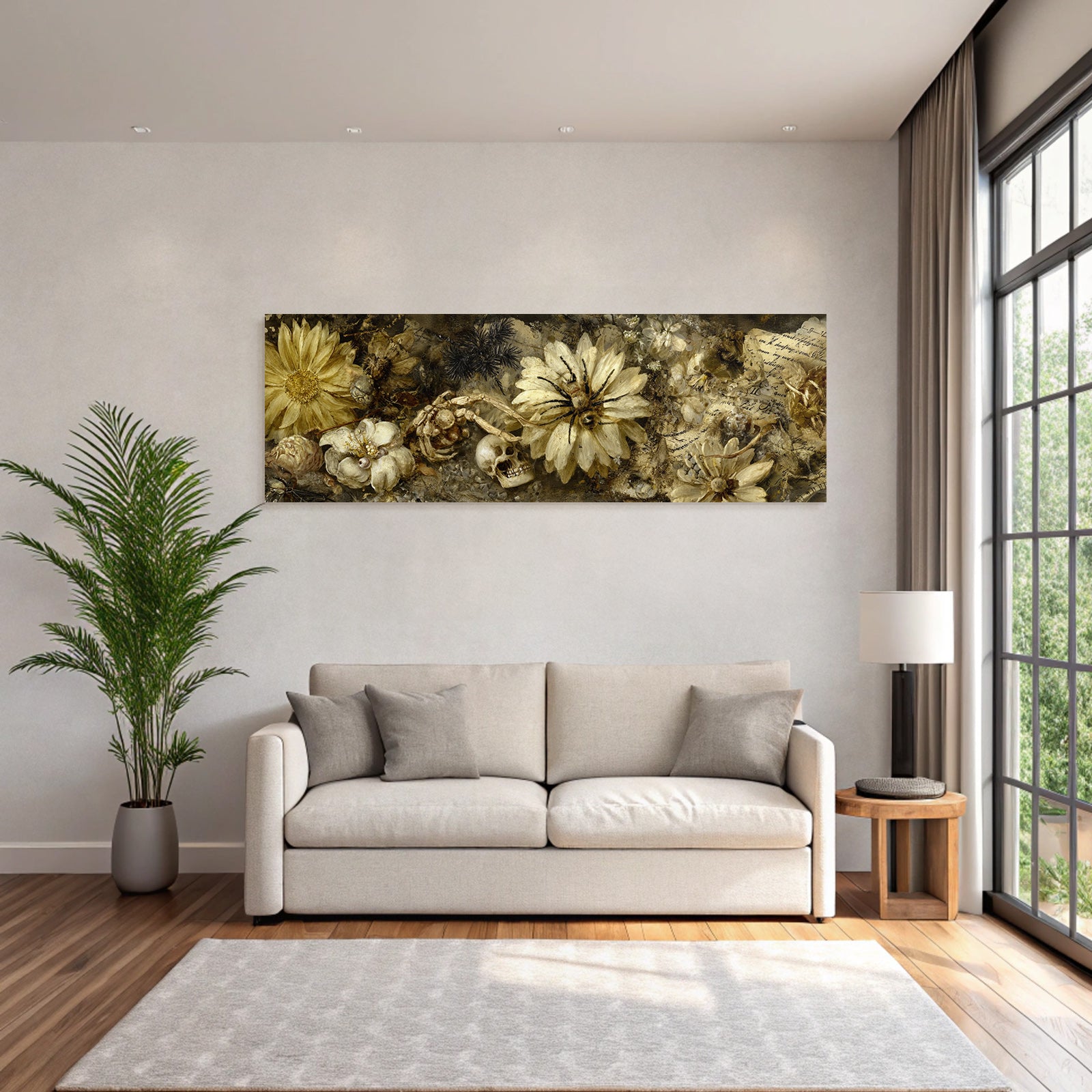 Blumen Insekten Schaedel Stillleben Vanitas Kunst