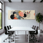 Blumen Und Abstrakte Formen Modernes Design