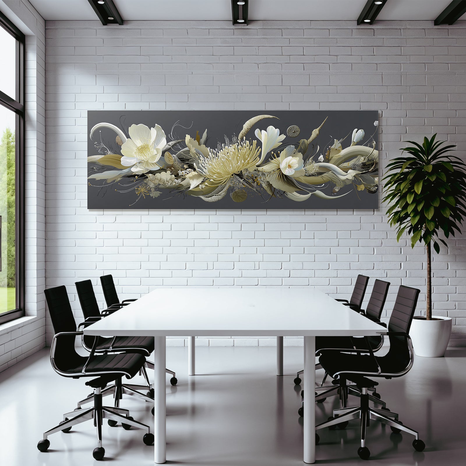 Blumen Und Organische Formen Abstrakt Artistische Darstellung