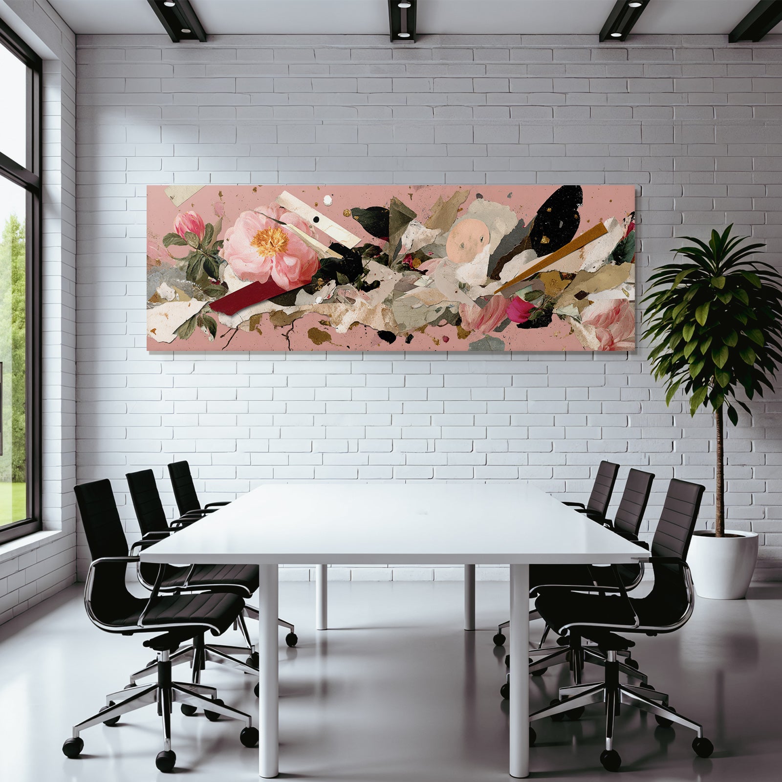Blumencollage Magische Farben Mischung Von Elementen