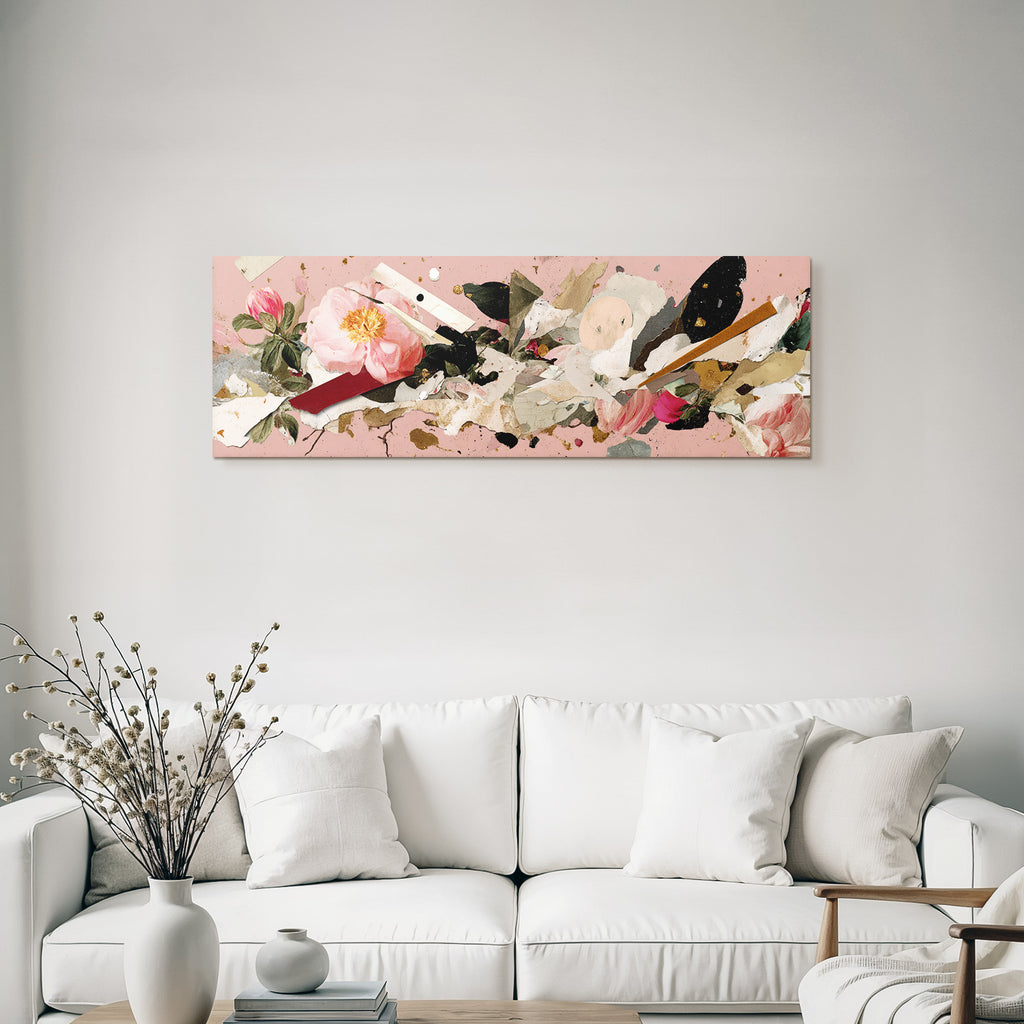 Blumencollage Magische Farben Mischung Von Elementen