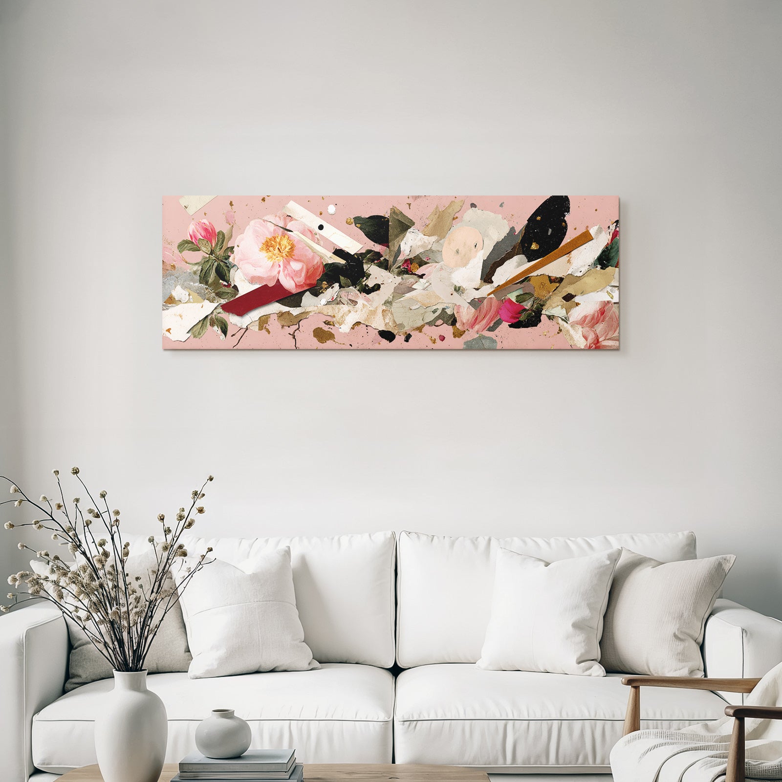 Blumencollage Magische Farben Mischung Von Elementen