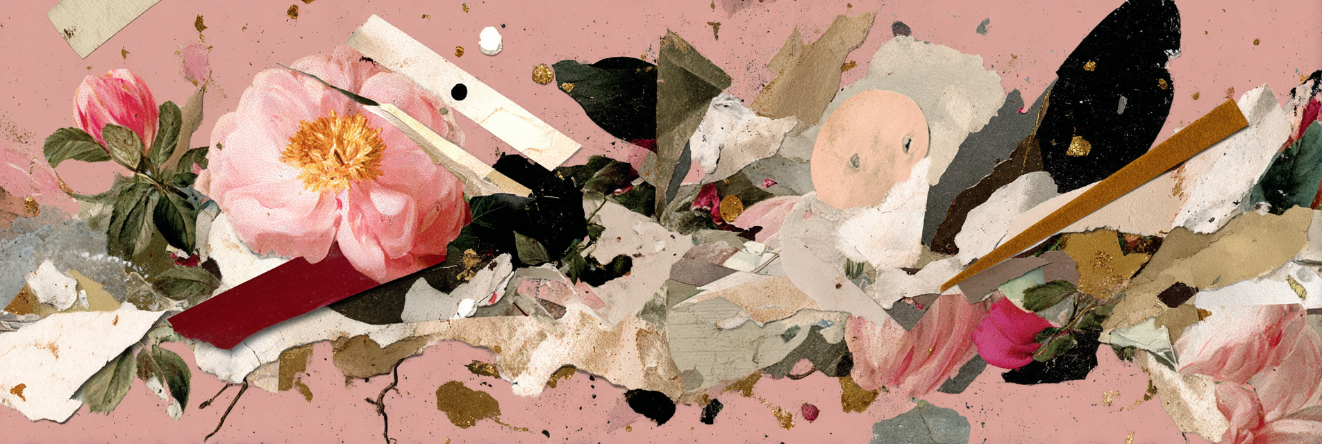 Blumencollage Magische Farben Mischung Von Elementen | Collagen | Kunstgattungen