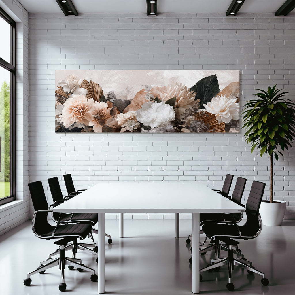 Blumencollage Mit Weichen Farben Und Mehreren Texturen