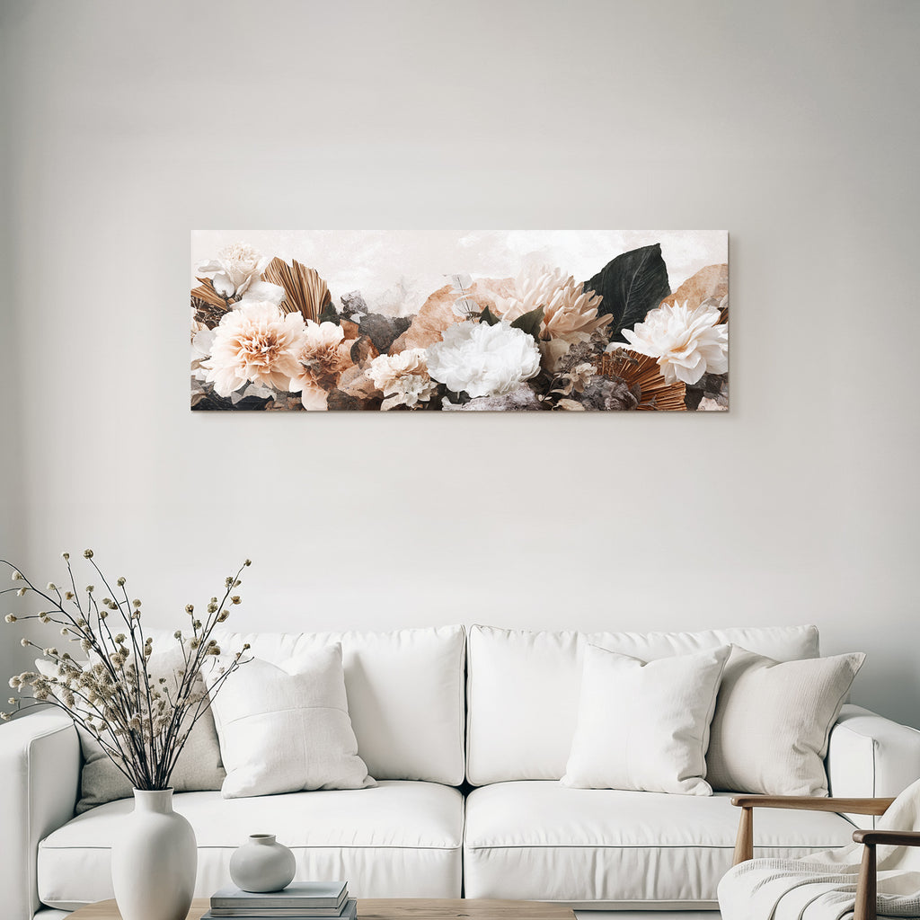 Blumencollage Mit Weichen Farben Und Mehreren Texturen