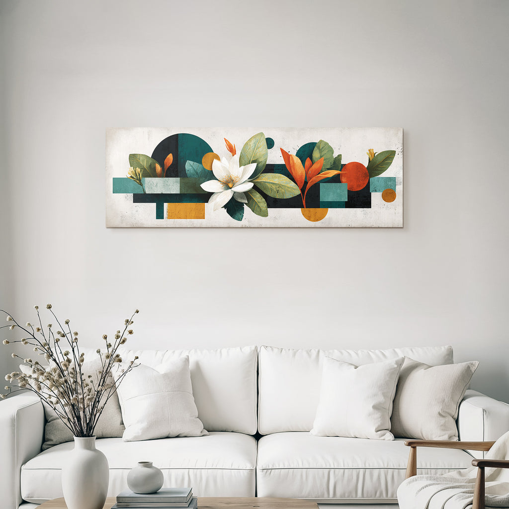 Blumige Geometrische Abstrakte Kunst Moderner Stil