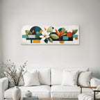 Blumige Geometrische Abstrakte Kunst Moderner Stil